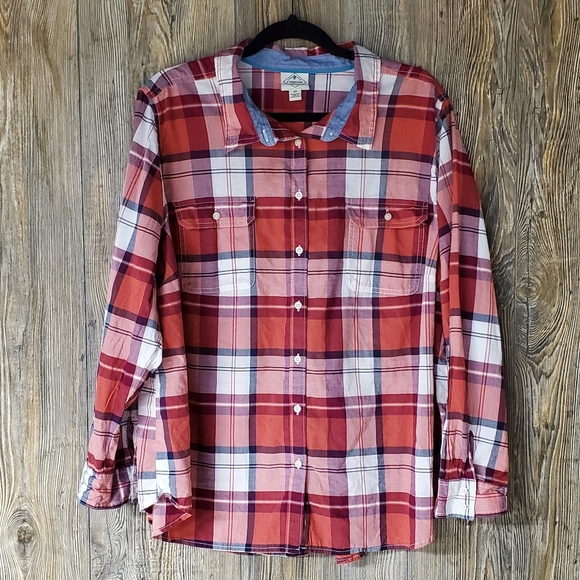 St. John's Bay Tops - St. Johns Bay Plaid Button Down